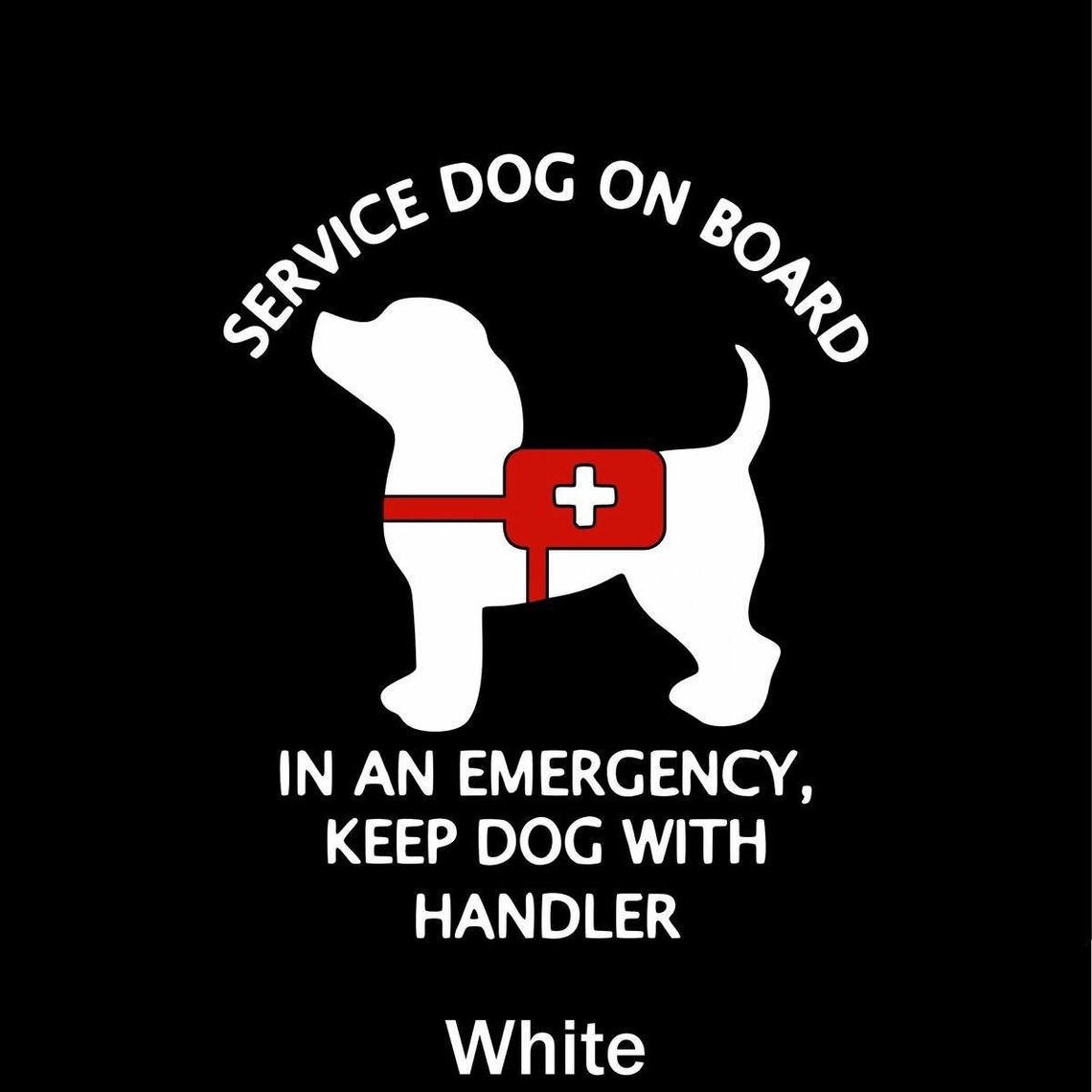 Service Dog High Quality Custom Vinyl Car and Truck Decal Etsy