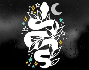 Die Cut Vinyl Decal - Celestial Snake Decal