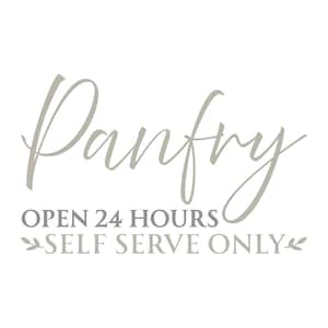 Pantry Open 24 Hours Vinyl Decal: Self Serve Kitchen Decor