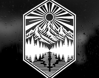 Die Cut Vinyl Decal -  Sunny Day At The Lake
