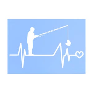 Fishing Pulse Decal Truck Decal, Car Decal, Camper Decal, Laptop Decal