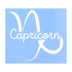 Die Cut Vinyl Capricorn Decal - Car Decal, Truck Decal, Laptop Deccal