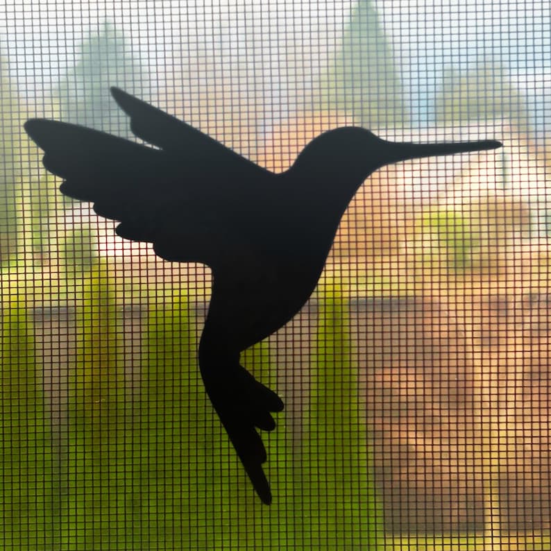 Hummingbird Retractable Screen Door / Window Screen Decals - Oracal 751 ...