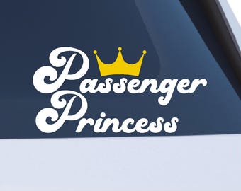 Retro Style passagier Prinzessin Auto-Aufkleber