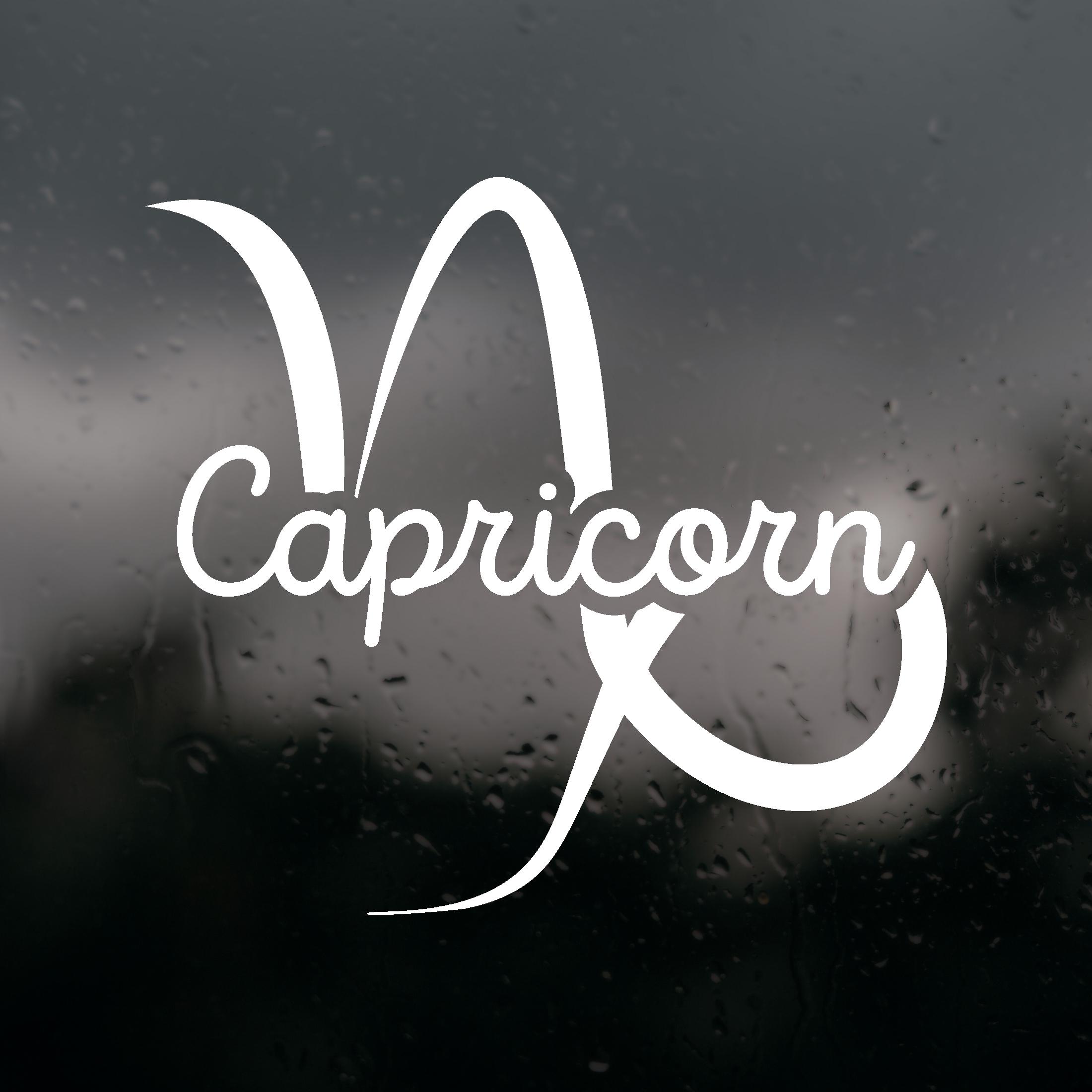 Capricorn Zodiac Decal: Waterproof Vinyl Car, Laptop, Truck