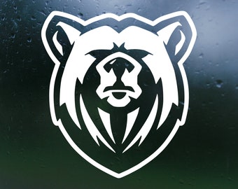 Grizzley Bear Bust Vinyl Decal- Car Decal, Truck Decal, Rear Window Decal, Trailer Decal