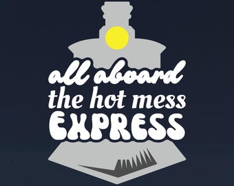 Hot Mess Express Vinyl Decal: Funny Car Window Sticker