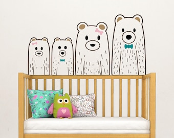 Déco Murale Adhésive Ourson Brave Little Bear - Coloré - Vinyle - DecalHouse Ba48