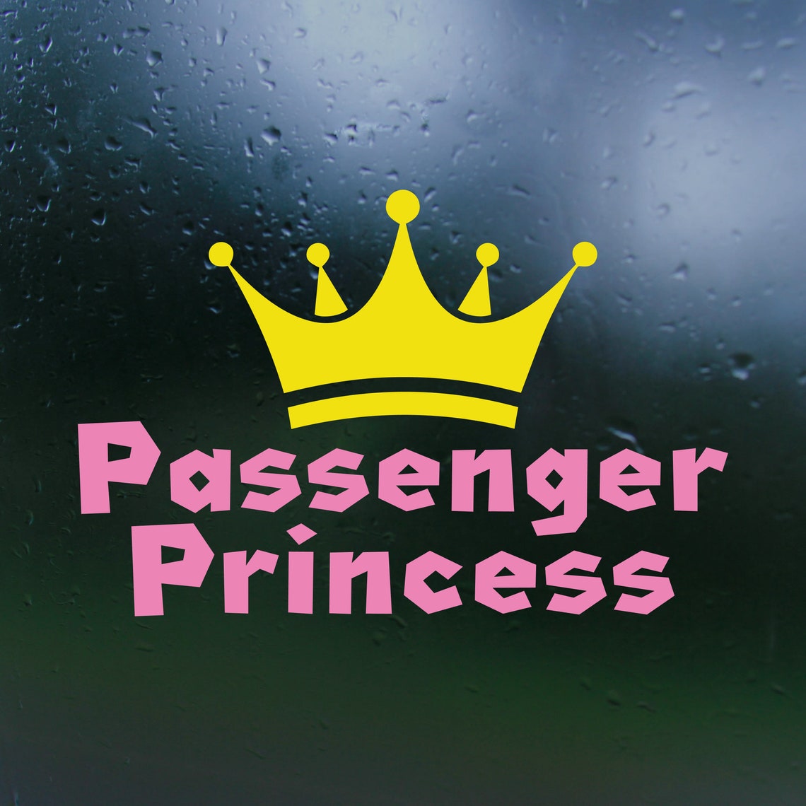 Passenger Princess Lettering Die Cut Vinyl Super Passenger Princess Car Decal - Etsy