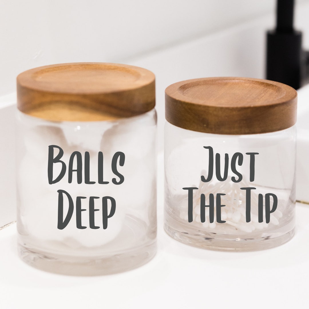 Funny Bathroom Jar Label Decal Pack of 4 Etsy