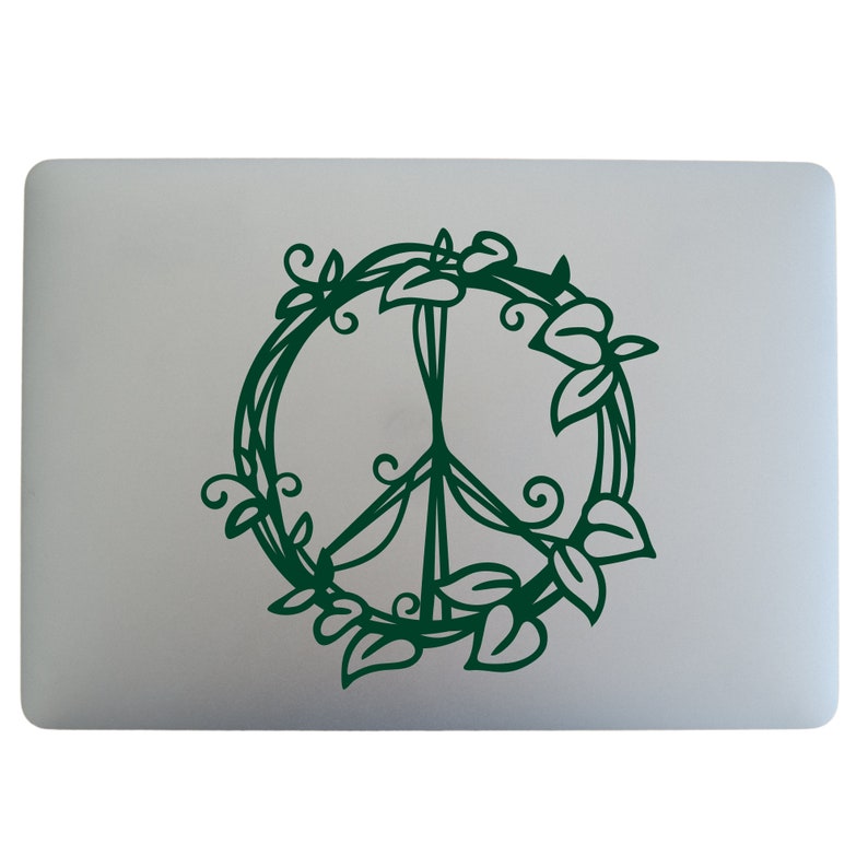 peace sign decal, peace sign laptop decal, laptop decals, car decals, truck decals, decal shop, get decaled, peace sign vine decal