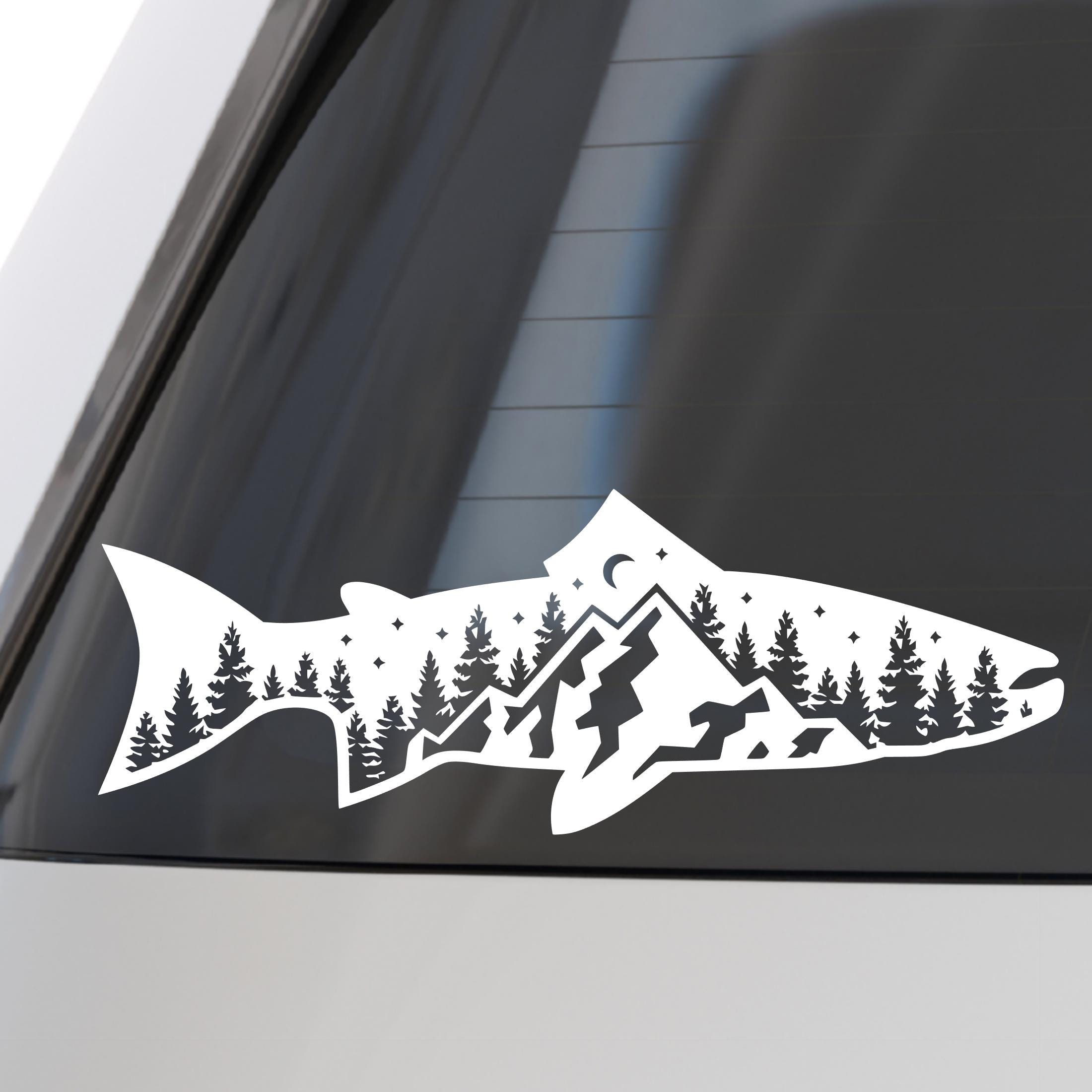 Adesivo Auto INDIGOS UG - Sticker JDM Catfish - Ritaglio In Pellicola Tedesca - Dimensioni 149x81 Mm - Colore Bianco - 3