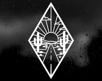 Die Cut Vinyl Decal - Long Desert Road