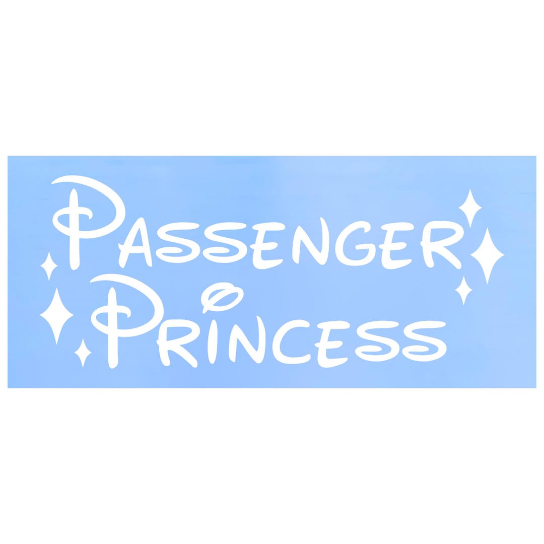 Passenger Princess Lettering Magical Passenger Princess Die Cut Vinyl Vehicle / Window Decal - Etsy