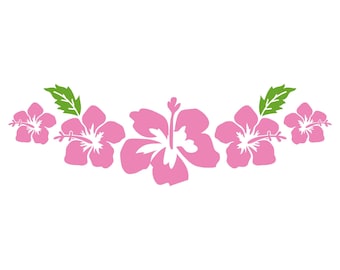 Naklejka z dużym kwiatem hibiskusa na samochód/ciężarówkę