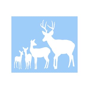 Deer Family Die Cut Vinyl Decal