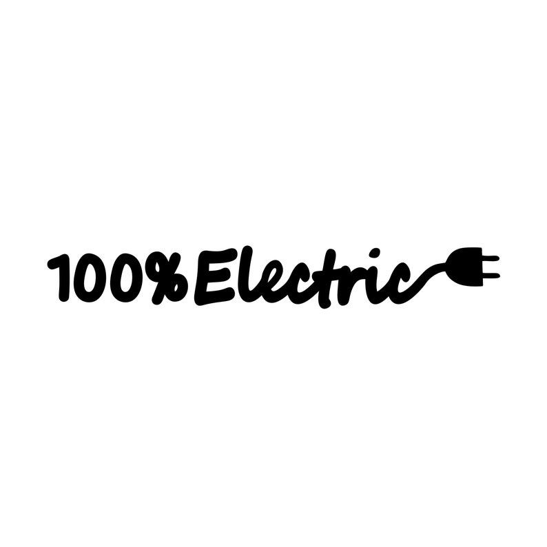 Custom 100 Electric Plug Decal for Electric Cars / Trucks Etsy