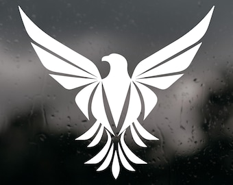 INDIGOS UG Adesivo Auto JDM Bald Eagle American Car: Sticker In Vinile Nero 190x66 Mm, Resistente UV E Autolavaggio