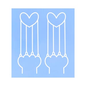 Cat Claw Heart Vinyl Decal: Car, Laptop, Window Sticker