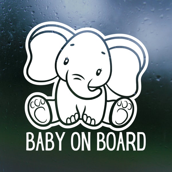 Elephant Car Decal Etsy