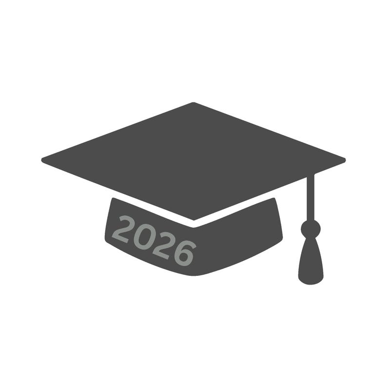 Die Cut Vinyl Grad Cap Decal - Etsy