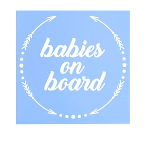 Arrow Wreath Babies On Board Car Decal: Waterproof Bumper Sticker