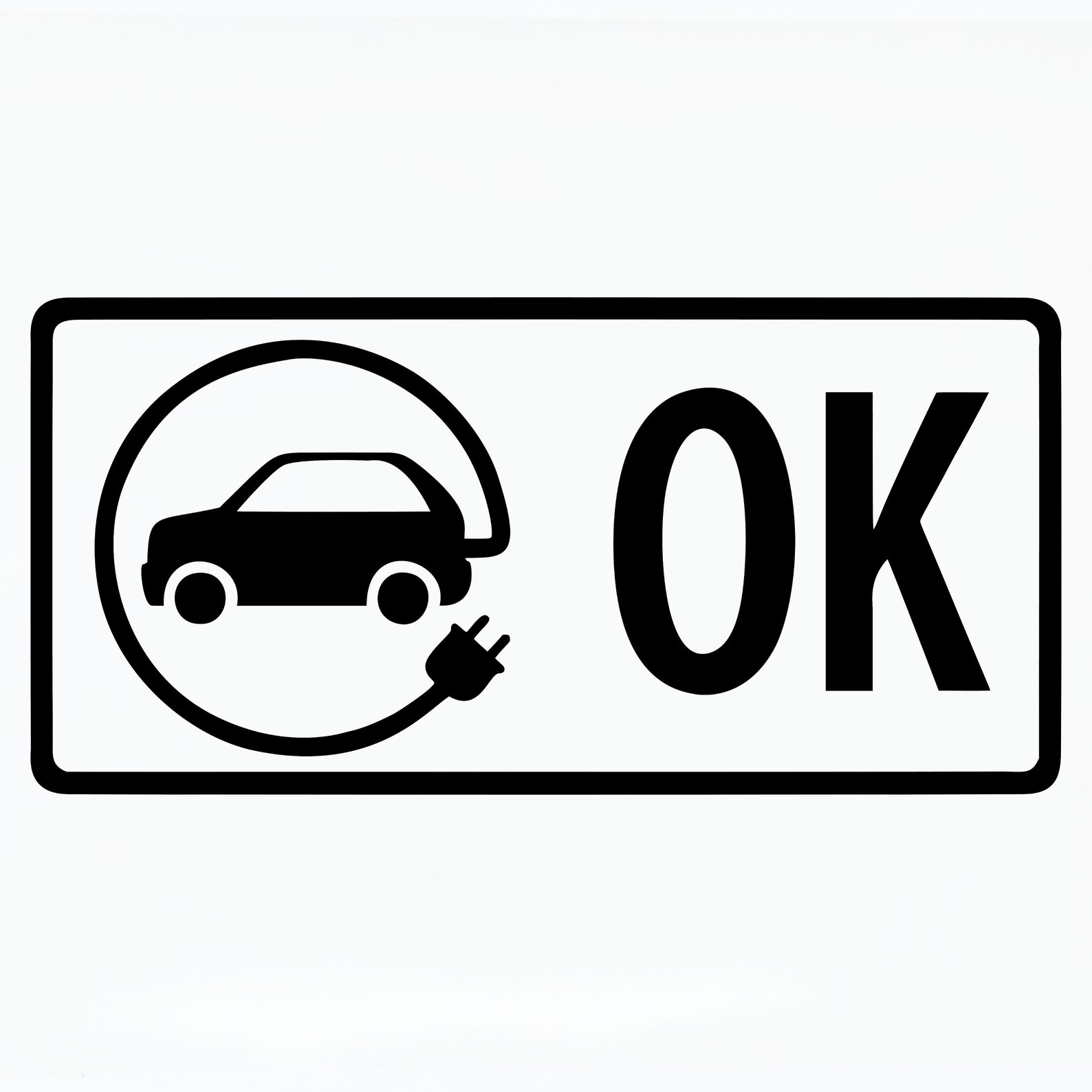 Electric Vehicle OK Decal Car Decal EV Decal Etsy