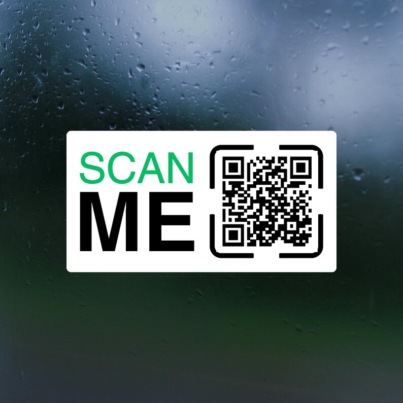 Waterproof Vinyl "scan Me" QR Code Sticker Decal - Etsy