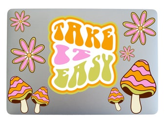 Groovy Hippie Mushroom, Flower & Peace Sign Sticker Decal Pack