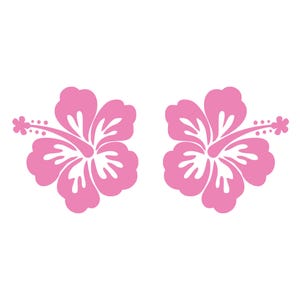 Mirrored Hibiscus Die Cut Vinyl Decal: Waterproof Car, Laptop, & Phone Decal