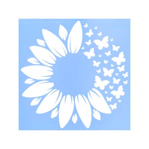Schmetterling Sonnenblume Aufkleber für Auto, LKW, Windschutzscheibe, Laptop & mehr