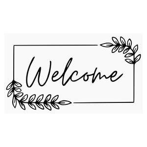 Die Cut Vinyl Welcome Decal - Outdoor Door / Window Decal
