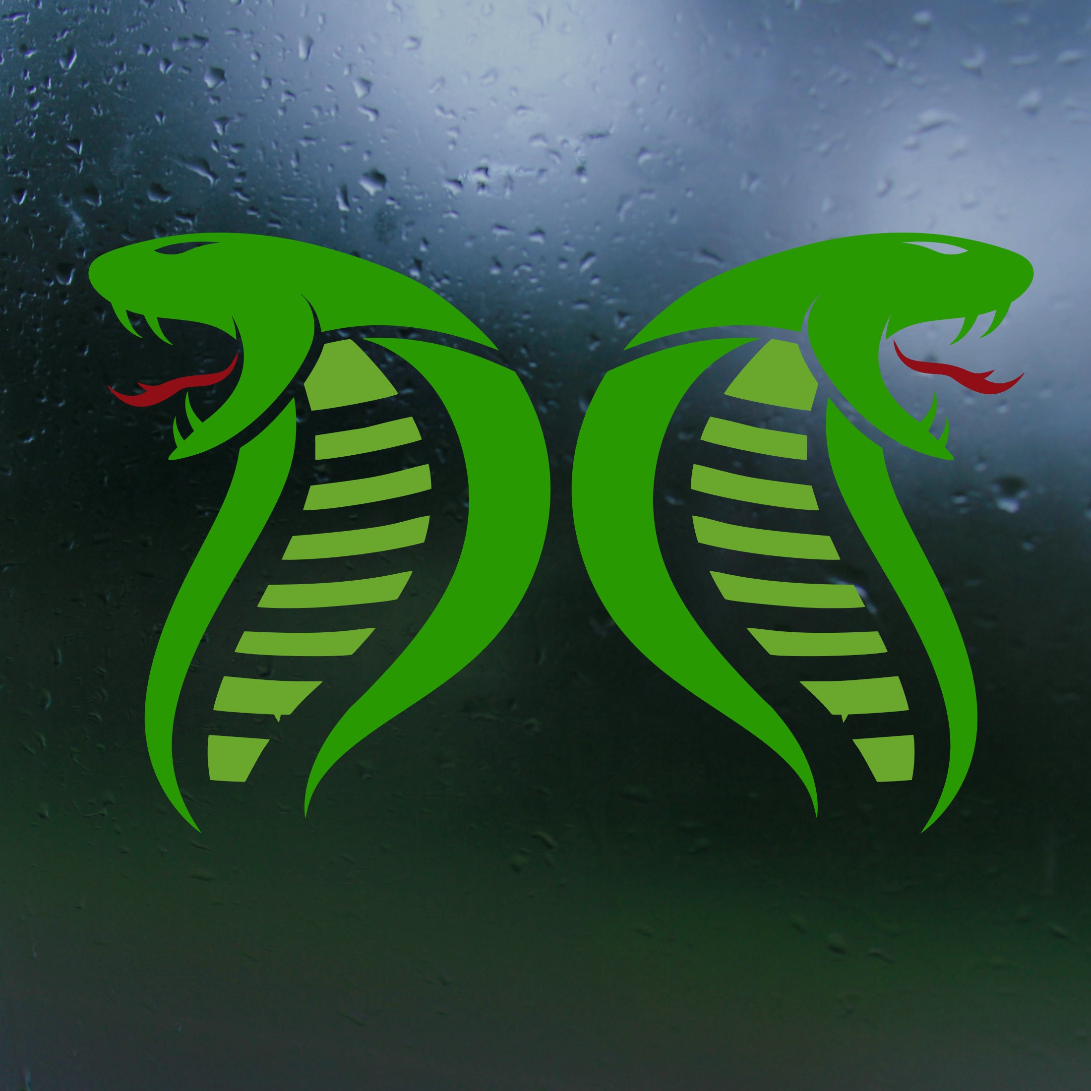 Mirrored Cobra Vinyl Decal Set: Car, Laptop, Window Decor - Etsy