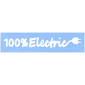 Custom 100 Electric Plug Decal For Electric Cars / Trucks