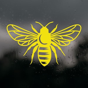 Bee Silhouette Vinyl Decal: Waterproof Car/Laptop Sticker