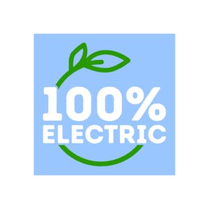 Die Cut Vinyl Circle Foliage Framed 100% Electric Sticker Decal - Waterproof Electric Vehicle Decal