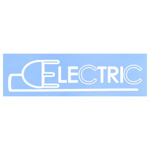 Electric Car Decal: Waterproof Vinyl Vehicle Sticker