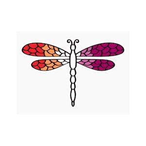 Waterproof Lesbian Pride Dragonfly Decal - Sticker Decal