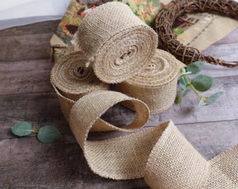 5cm*10m Natural Jute Burlap Ribbon Fabric Roll Hessian Trims Tape Rustic JS