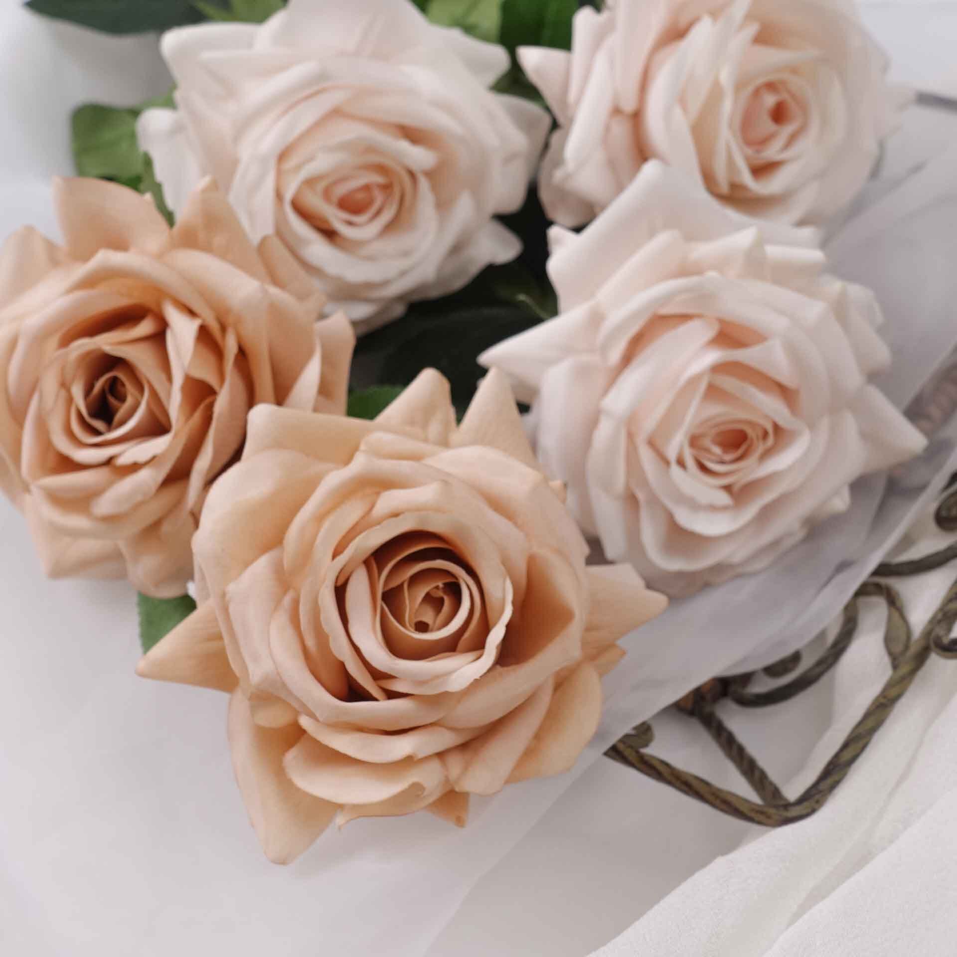 Real Touch Big Head Garden Rose Stem type 1 75cmh | Etsy Australia