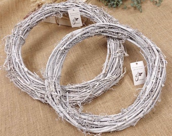 Dried Rustic Grey Wood Wreath 25cm, 30cm | Natural Wreath Base | Wall Door Hanging | DIY Flower Arranging | Home Decor