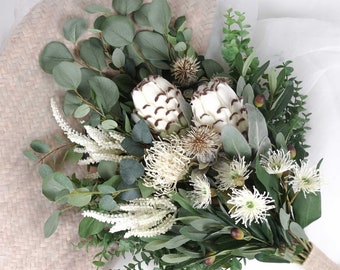 Protea Native Bouquet 70cmH x 40cmW | Hand-tied Native Flower Bouquet | Australian Native | Artificial Flowers | Home Decor
