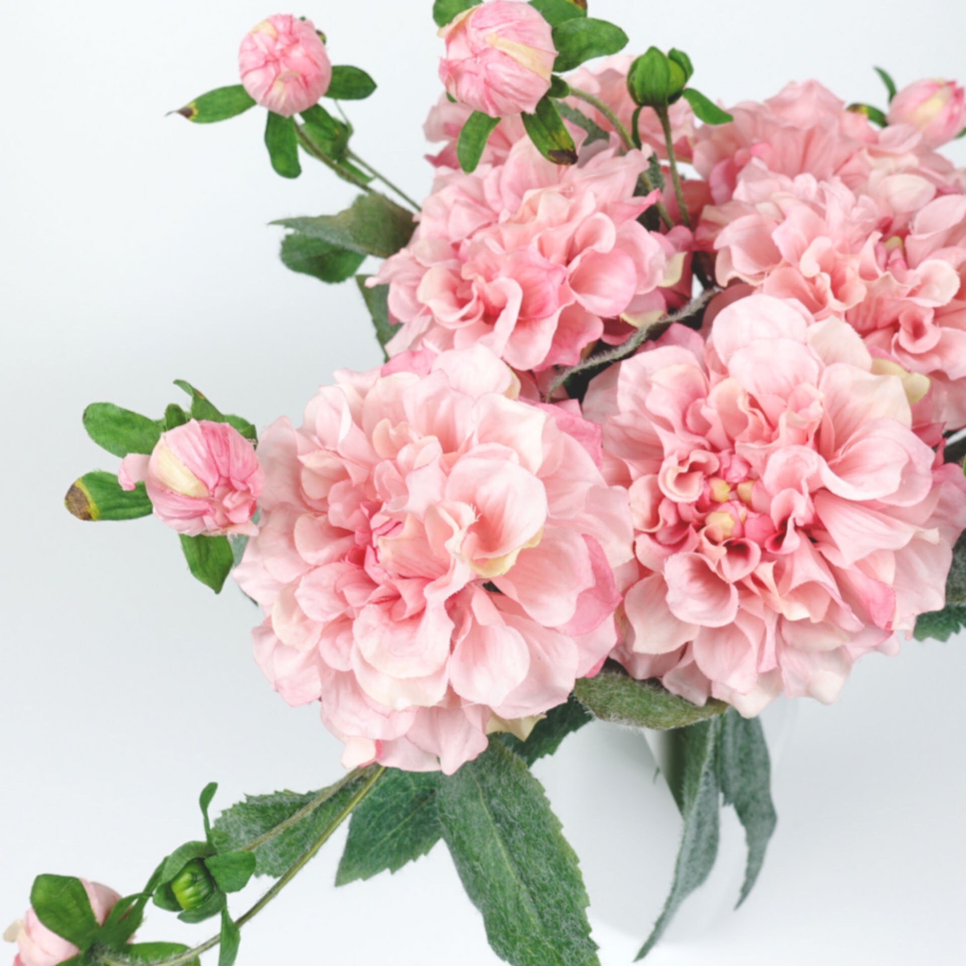 Luxury Silk Dahlia Flower Stem in Pink 41cmh Artificial Etsy Australia