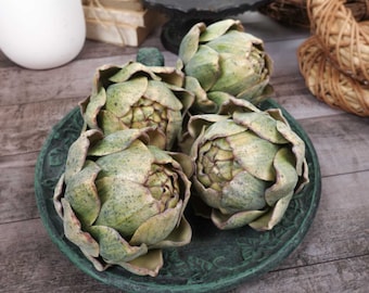 Faux Artichoke | Faux Vegetable | High Quality Artificial Fruit | Table Centerpiece | Kitchen Decoration | Faux Decorative