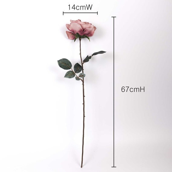 40 Tiges De Roses Artificielles - Fil Vert Avec Feuilles - Flexible Pour Compositions Florales DIY Et Mariage - 10