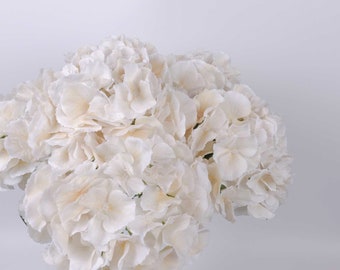 Real-touch Hydrangea Stem in Cream Ivory 50cmH | Artificial Flowers | Home Party Decor | DIY Flower Arrangement | Flower Australia