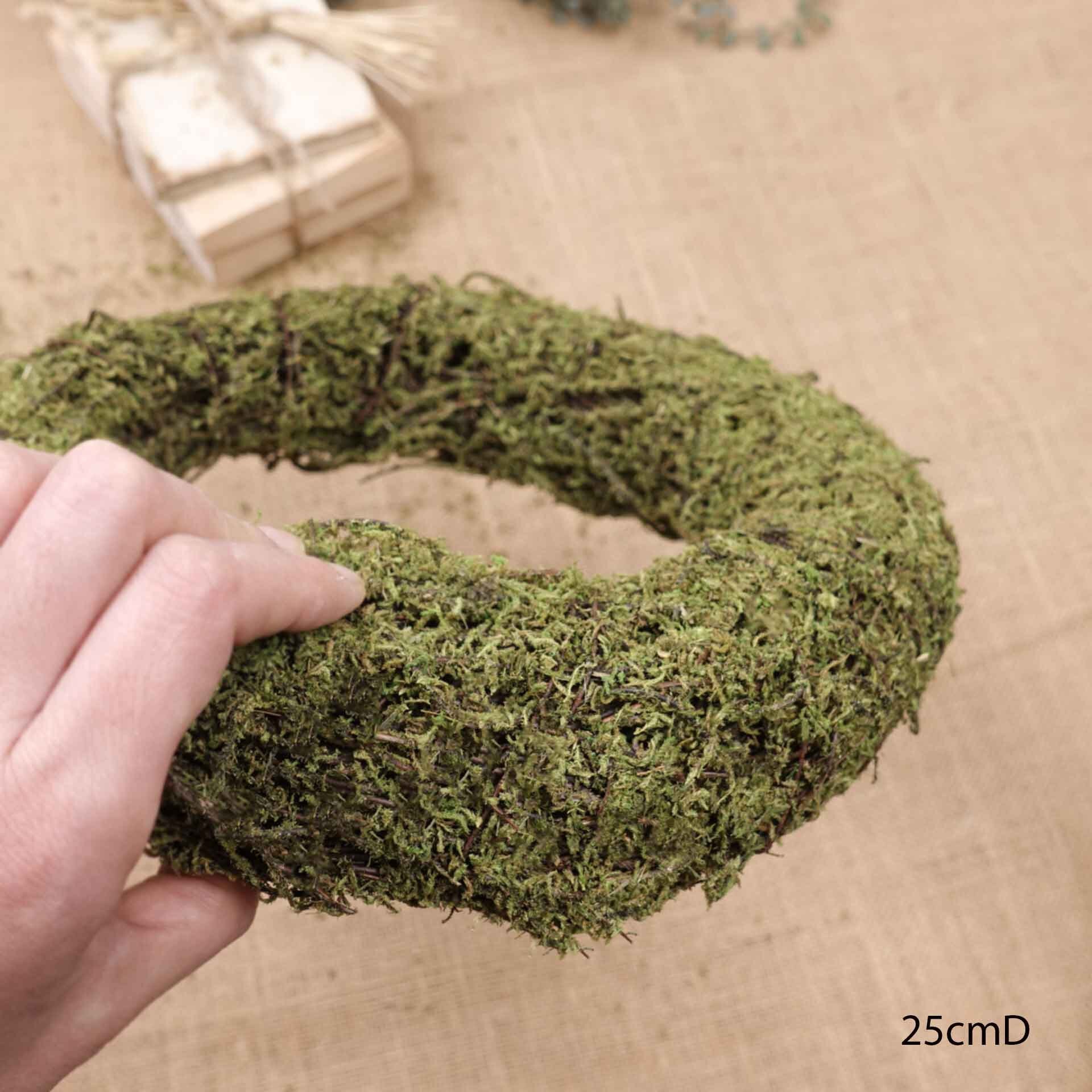 Natural Dried Green Moss Wreath 25cmd 30cmd Natural Wreath Etsy Australia