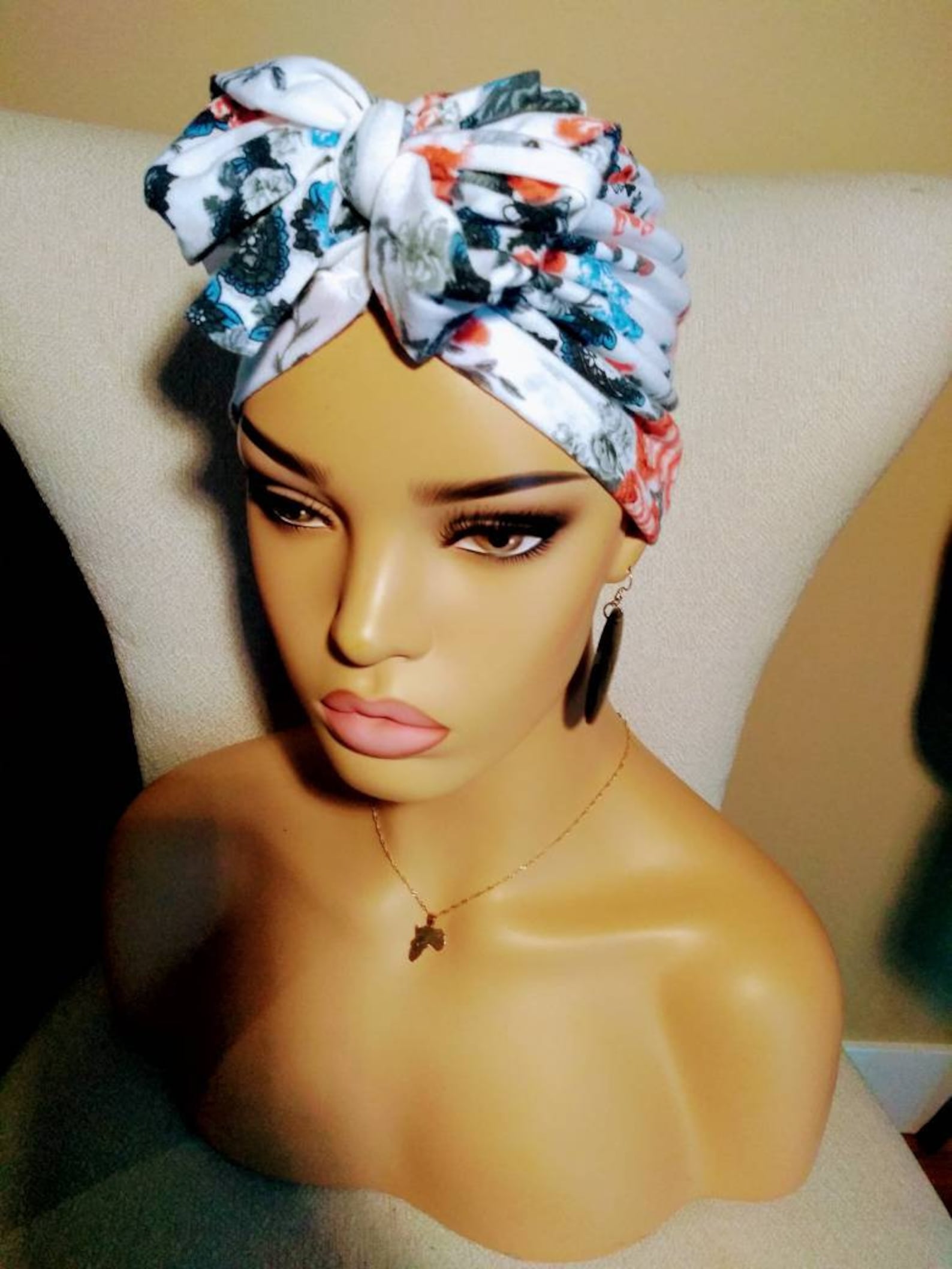 Pretied Head Wrap/turban Top Knot Turbans Turban Hat Etsy