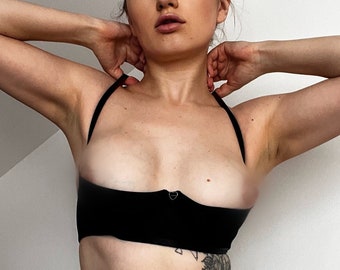 Self bra open - KLEO / Sujetador de lencería hecho a mano de malla para busto grande Tamaño personalizado Diferentes colores