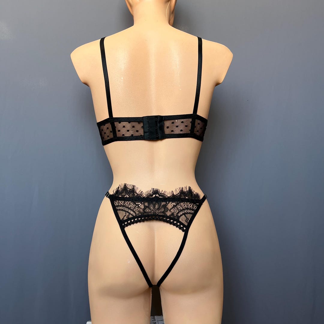 セックス　カップレスブラ ブラックレースシェルフランジェリーセット オープンカップブラとクロッチレスパンティー カップレスブラ シースルーローブ クロッチレスパンティー  オープンクロッチランジェリー - Etsy 日本